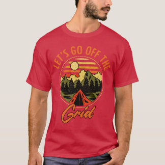 キャンパー家族のための楽しいキャンプライフと冒険 Tシャツ