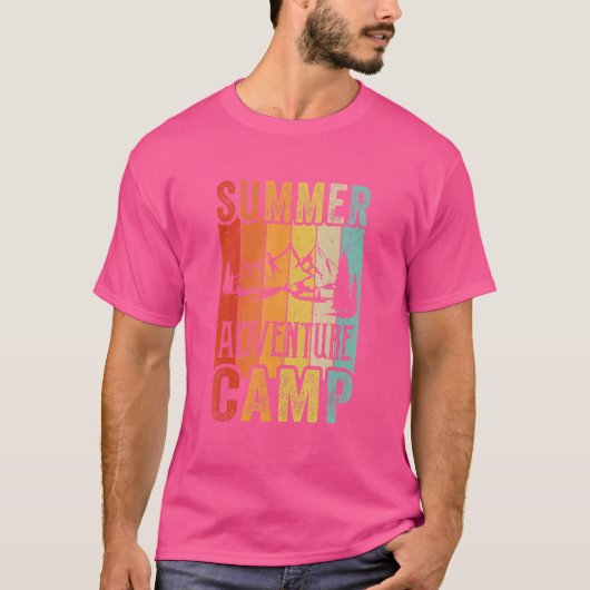 キャンパー待つ夏の冒険 Tシャツ (正面)
