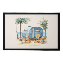 キャンパー湖のウェルカムマットで