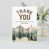 キャンパー素朴アドベンチャー用サンキューカード サンキューカード (スタンド正面)