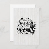 キャンパー贈与冒険が待ち受ける サンキューカード (正面/裏面)