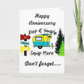 **キャンパー**カードにお気に入りのおめでとう カード (正面)