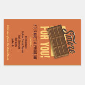 キャンパー&キャンプファイヤー用DIYスモアーキットギフトラベル 長方形シール (正面)