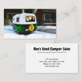 キャンパー·セールス·アンド·サービス·ビンテージ·トラベル·トレーラー 名刺 (正面/裏面)