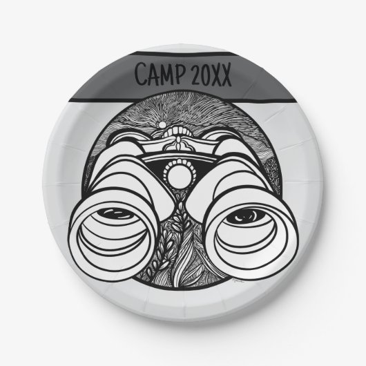 キャンパー/ハイカーパーソナライズされたキャンピングピクニック ペーパープレート (正面)