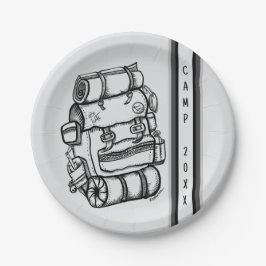 キャンパー/ハイカーパーソナライズされたキャンピングピクニック ペーパープレート