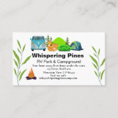 キャンパー・バン連絡とウィルダネスRVサイトカード 名刺 (正面)