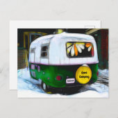 キャンパー レトロ 引退 済み キャンピング ヴィンテージ ポストカード (正面/裏面)