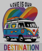 キャンパ誇りを持ったー – Rainbow RVプライドTシャツ (襟)