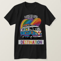 キャンパ誇りを持ったー – Rainbow RVプライドTシャツ