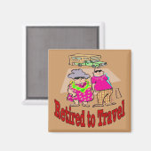 キャンパ退職したーのカップルを旅行する マグネット (正面/裏面)