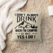 キャンピおもしろいングと飲みことわざ クッション (ブランケット)