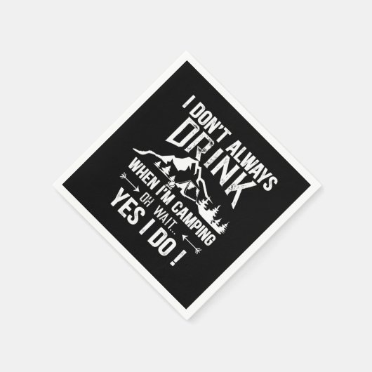 キャンピおもしろいングと飲みことわざ スタンダードカクテルナプキン (角)