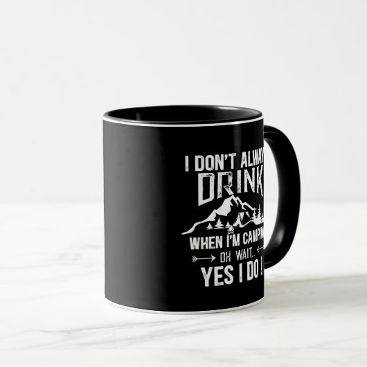 キャンピおもしろいングと飲みことわざ マグカップ (正面右)