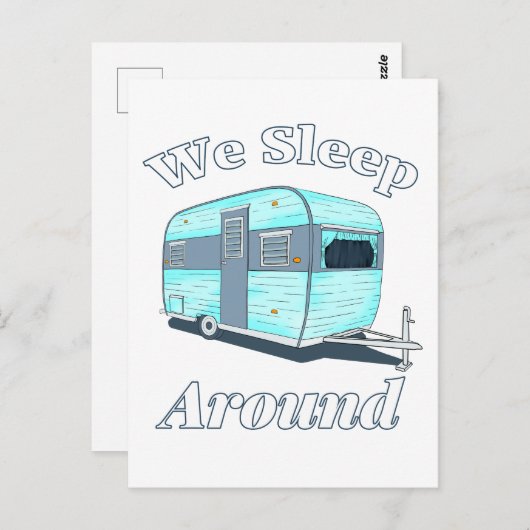 キャンピおもしろいングウィースリープRVのまわりに ポストカード (正面/裏面)