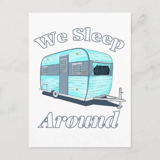 キャンピおもしろいングウィースリープRVのまわりに ポストカード (正面)