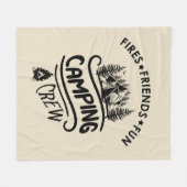 キャンピおもしろいングクルーのキャンパー フリースブランケット (正面(横))