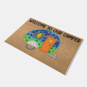 キャンピおもしろいングデイドーマットキュートキャンパーギフト ドアマット (アングル)