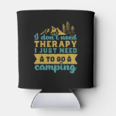 キャンピおもしろいングハイキング引用文私は必要ないセラピー 缶クーラー (裏面)