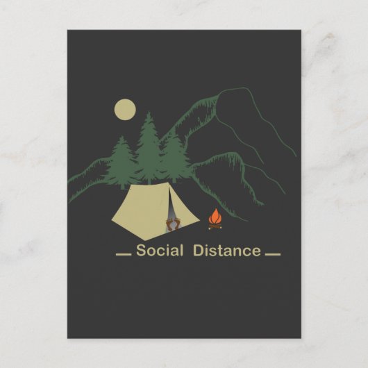 キャンピおもしろいングハッピーキャンパー ポストカード (正面)