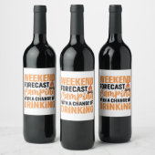 キャンピおもしろいング天気予報 ワインラベル (ボトル)