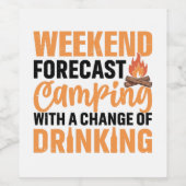 キャンピおもしろいング天気予報 ワインラベル (シングルラベル)