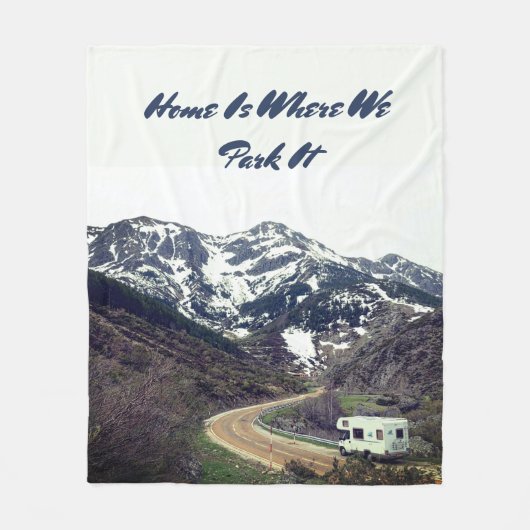 キャンピおもしろいング引用文 フリースブランケット (正面)