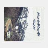 キャンピおもしろいング引用文 フリースブランケット (正面(横))