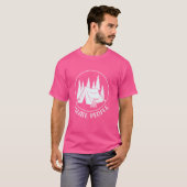 キャンピおもしろいング恋人アウトドアアドベンチャー私は人々を憎む Tシャツ (正面フル)