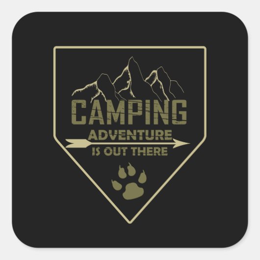 キャンピおもしろいング用キャンパーことわざ スクエアシール (正面)
