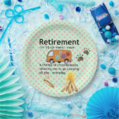 キャンピおもしろいング退職定義 ペーパープレート (パーティー)