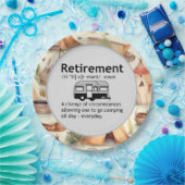 キャンピおもしろいング退職定義 ペーパープレート (パーティー)