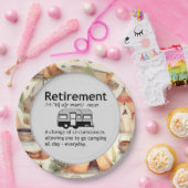 キャンピおもしろいング退職定義 ペーパープレート (パーティー)