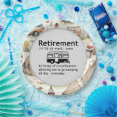 キャンピおもしろいング退職定義 ペーパープレート (パーティー)