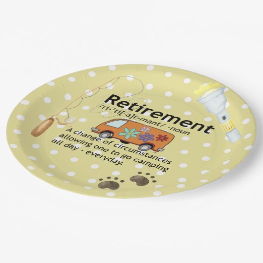 キャンピおもしろいング退職定義 ペーパープレート (アングル)