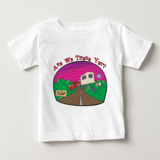 キャンピおもしろいング ベビーTシャツ (正面)