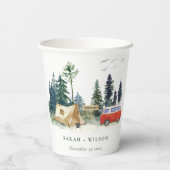 キャンピエレガントングウォーターカラーパインフォレ結婚スト 紙コップ (裏面)