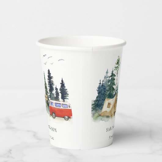 キャンピエレガントングウォーターカラーパインフォレ結婚スト 紙コップ (右)