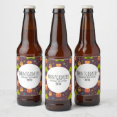 キャンピカッコいいングデザインアウトドアシーパターン ビールラベル (ボトル)