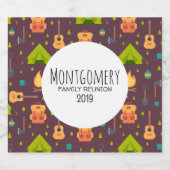 キャンピカッコいいングデザインアウトドアシーパターン ビールラベル (シングルラベル)