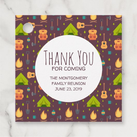 キャンピカッコいいングデザインアウトドアシーパターン フェイバータグ (正面)