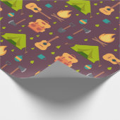 キャンピカッコいいングデザインアウトドアシーパターン ラッピングペーパー (角)