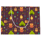 キャンピカッコいいングデザインアウトドアシーパターン ラージペーパーバッグ (裏面)