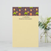 キャンピカッコいいングデザインアウトドアシーパターン 便箋 (スタンド正面)