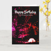 キャンピカラフルング誕生日カード カード (黄色い花)