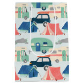 キャンピクールングパーティータイル模様 ミディアムペーパーバッグ (裏面)