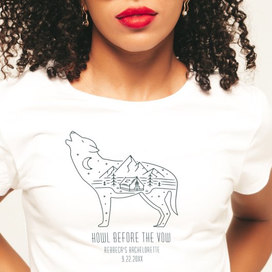 キャンピパーソナライズされたングバチェロレッテウルフキュート Tシャツ