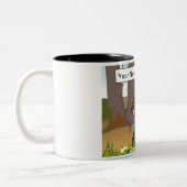 キャンピパーソナライズされたング – カップル漫画 ツートーンマグカップ (左)