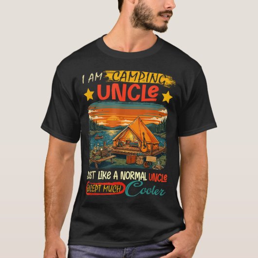 キャンピングおじの定義ははるかにクール父の日 Tシャツ (正面)