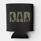 キャンピングおもしろいキャンピングハイキングハイカーパパ 缶クーラー (裏面)